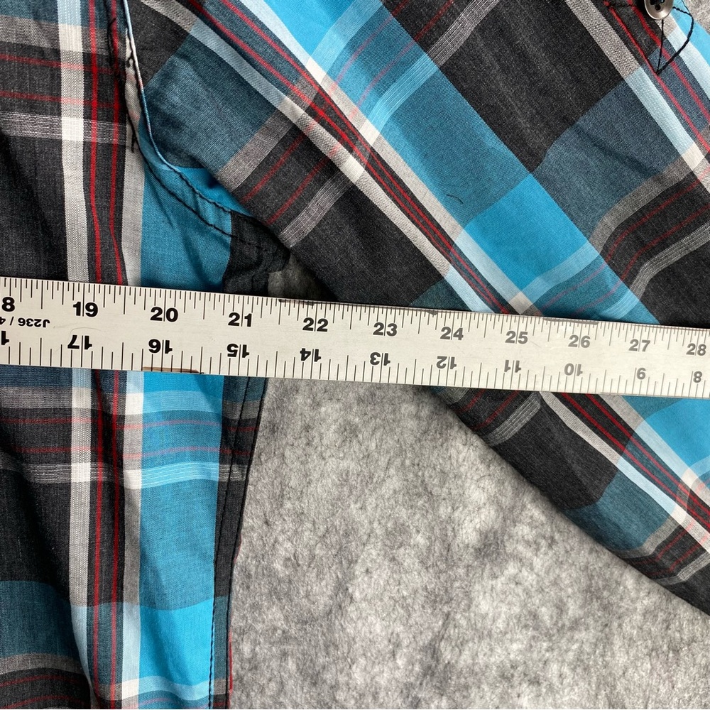 Rock‎ & Republic Mens Multicolor Plaid Long Sleeve Button Down Shirt Size M - Picture 6 of 10